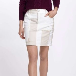 Anthropologie Neutral Patchwork Skirt